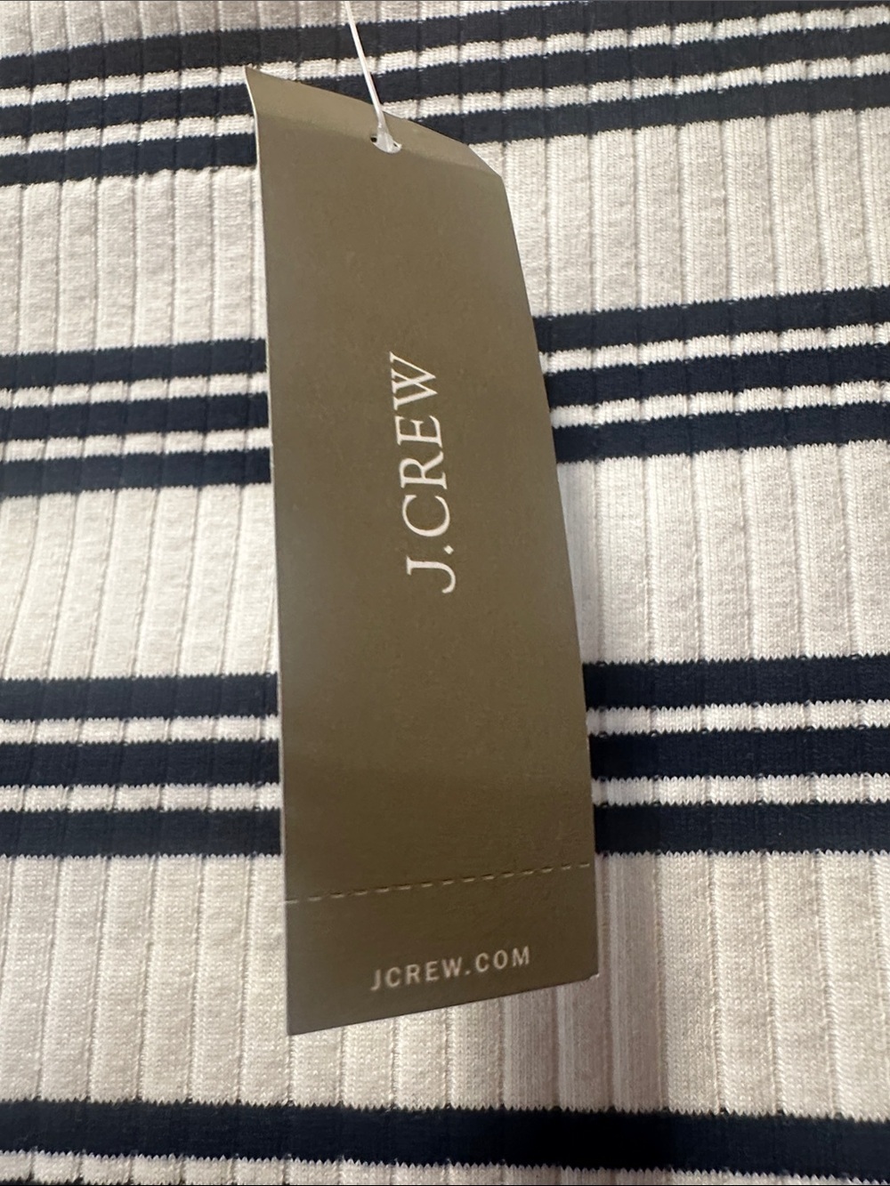 J. Crew Sleeveless Ribbed Stripe Tank Top - Navy & White - Picture 4 of 5